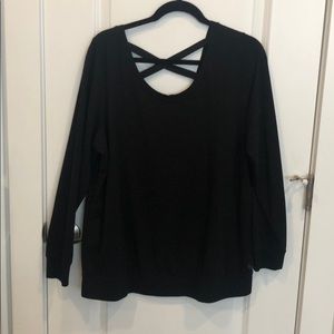 Black strappy sweater